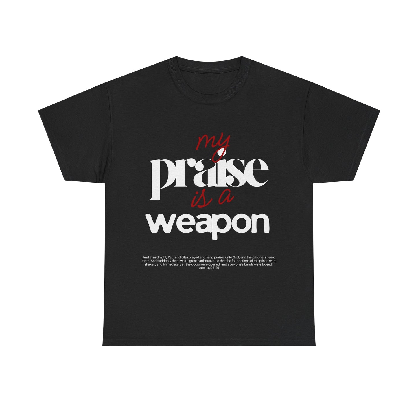 TWN My faith is a weapn Faith-Inspired Unisex Heavy Cotton Tee, Comfortable & Versatile Shirt for Everyday Wear