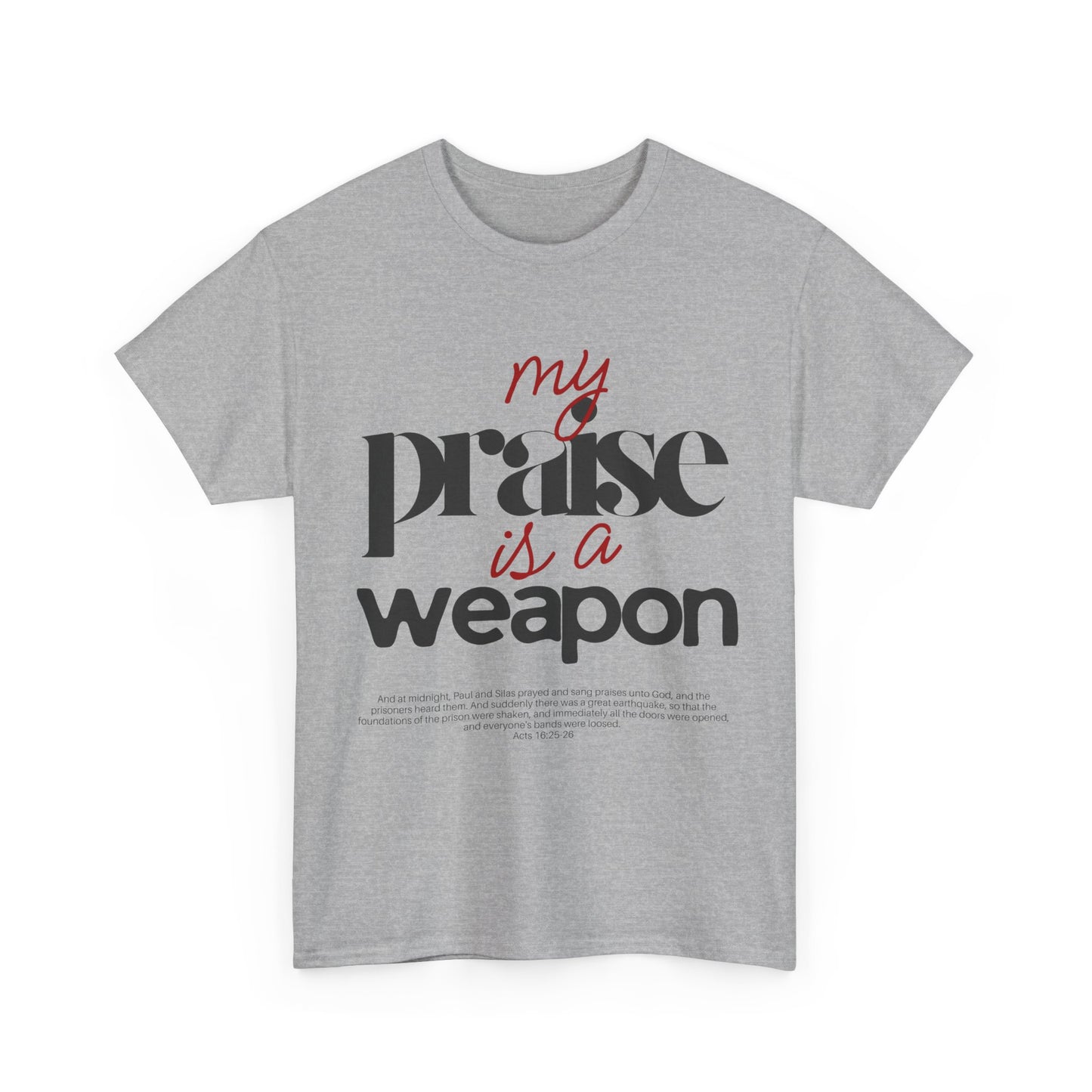 TWN My faith is a weapn Faith-Inspired Unisex Heavy Cotton Tee, Comfortable & Versatile Shirt for Everyday Wear