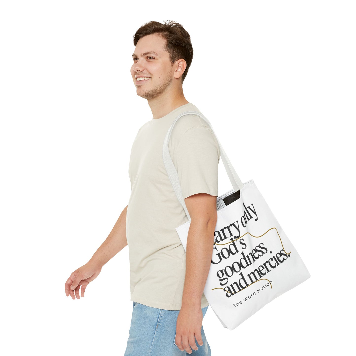 Inspirational Tote Bag, Faithful Gift, Motivational Shopping Bag, Christian Message, Everyday Use, Spiritual Quote
