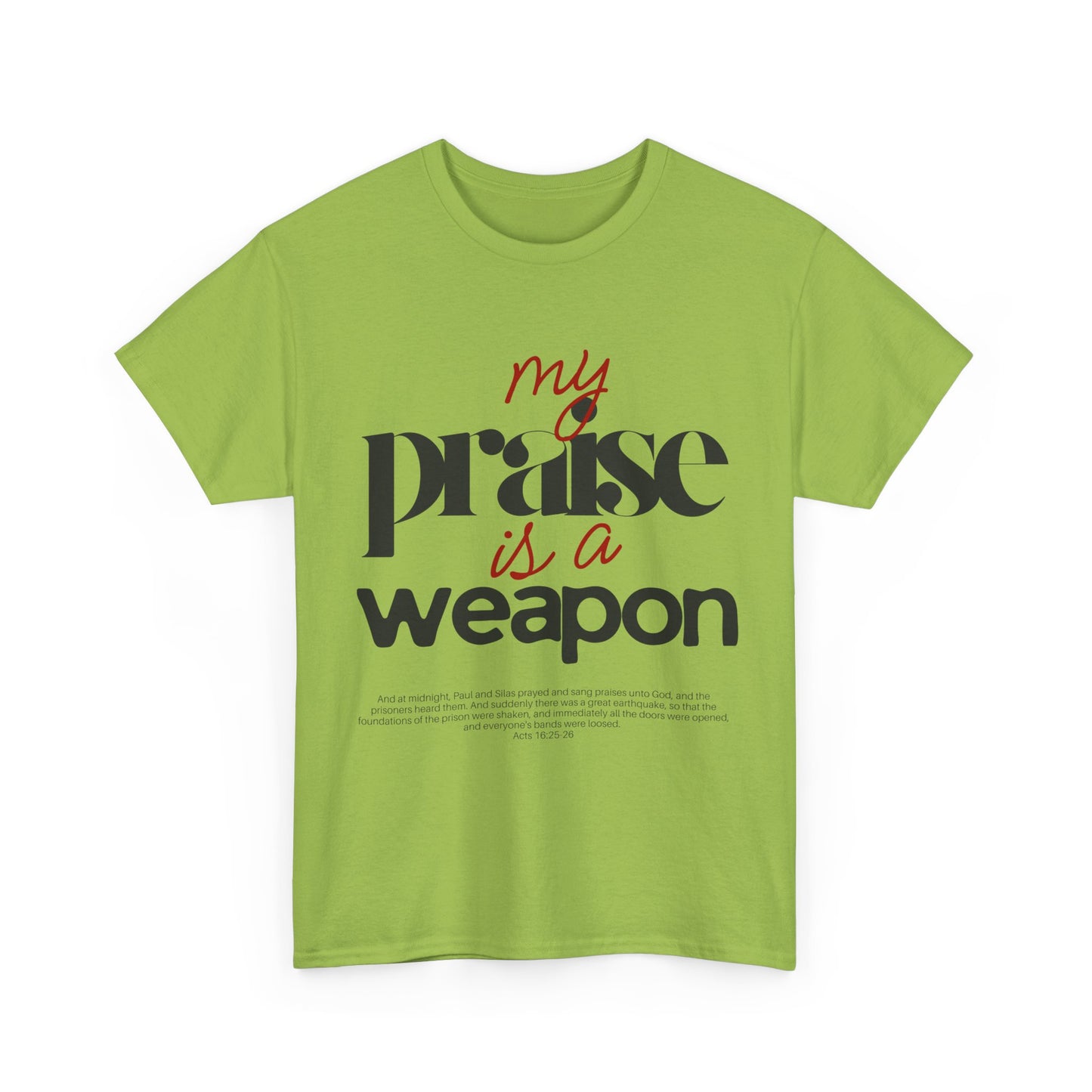 TWN My faith is a weapn Faith-Inspired Unisex Heavy Cotton Tee, Comfortable & Versatile Shirt for Everyday Wear