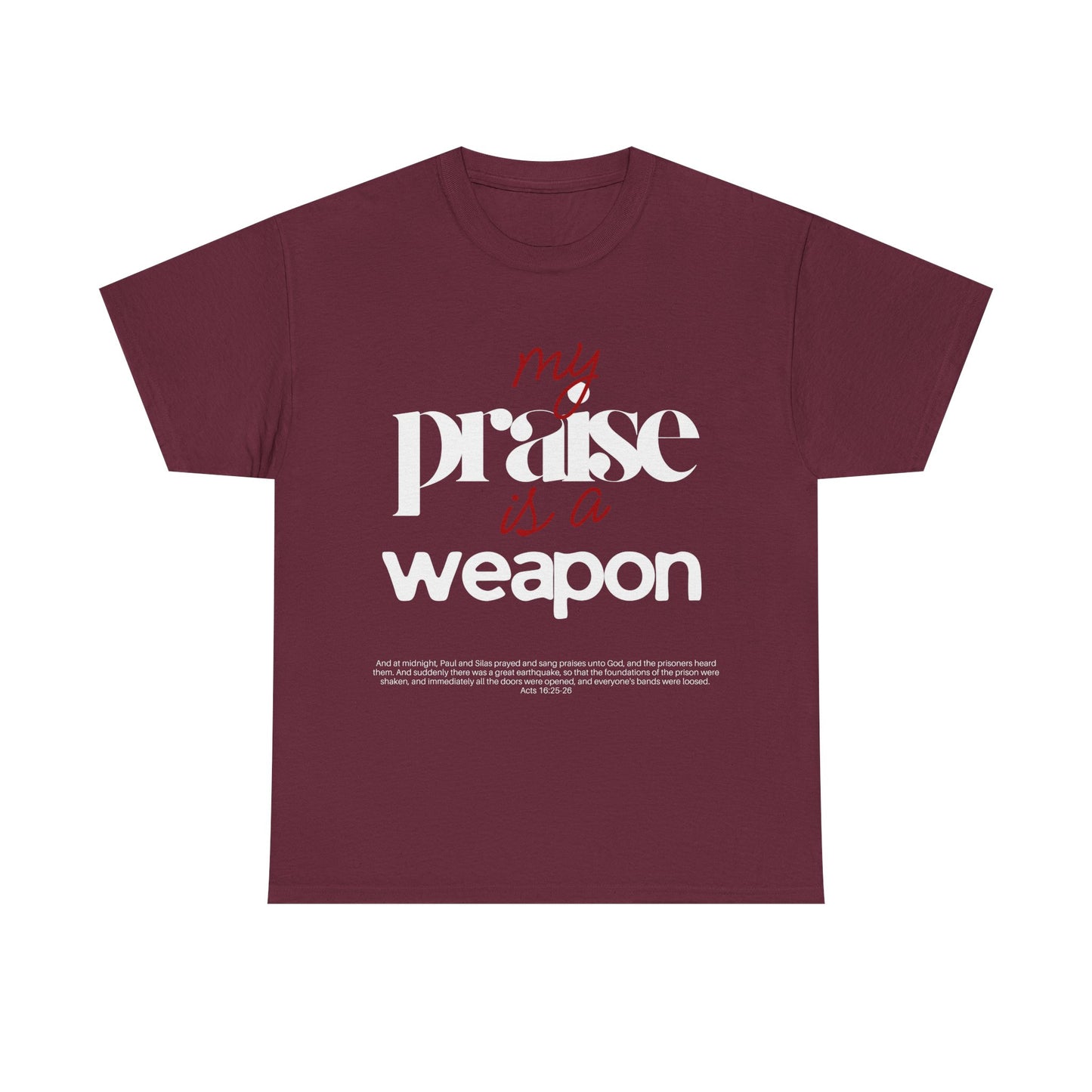 TWN My faith is a weapn Faith-Inspired Unisex Heavy Cotton Tee, Comfortable & Versatile Shirt for Everyday Wear