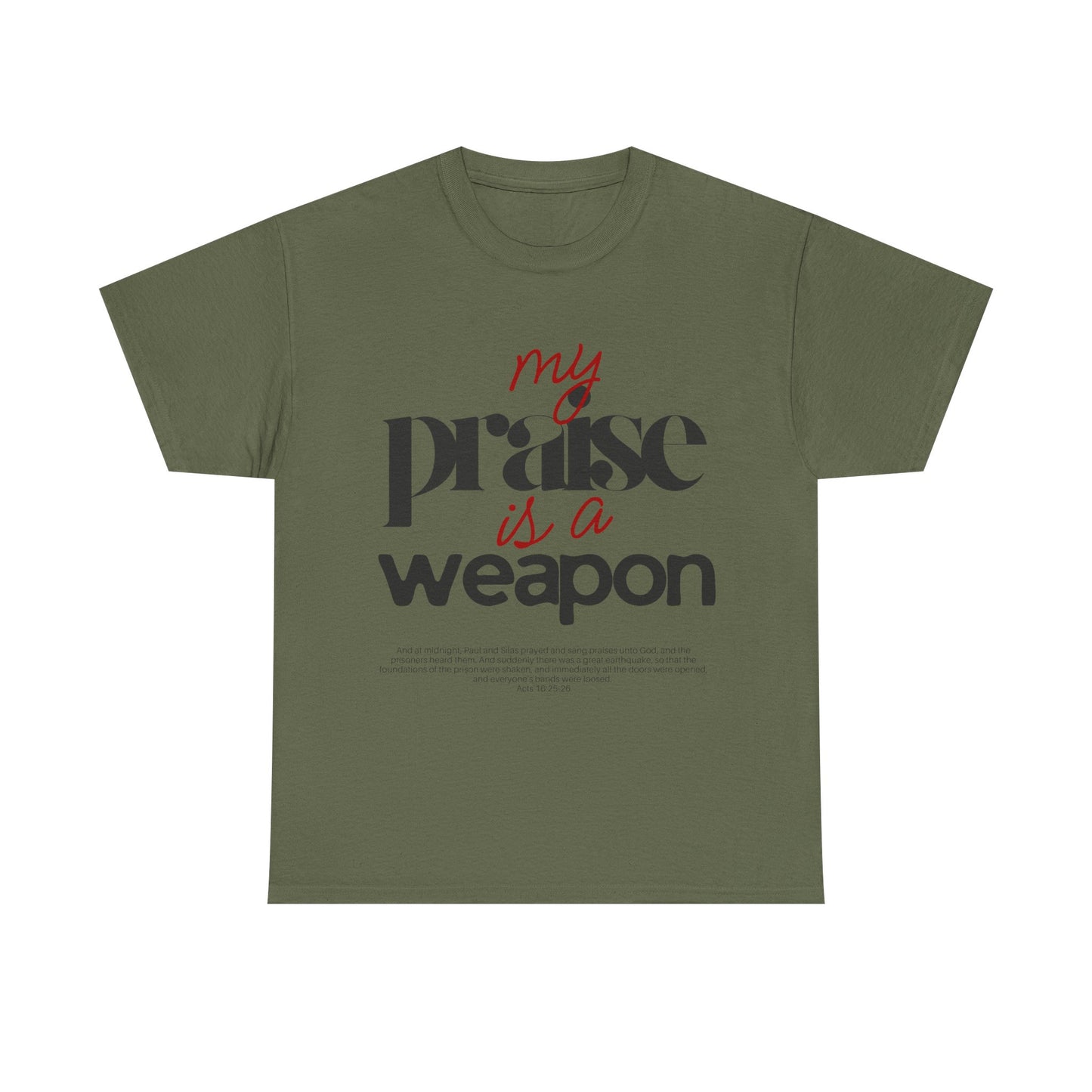 TWN My faith is a weapn Faith-Inspired Unisex Heavy Cotton Tee, Comfortable & Versatile Shirt for Everyday Wear
