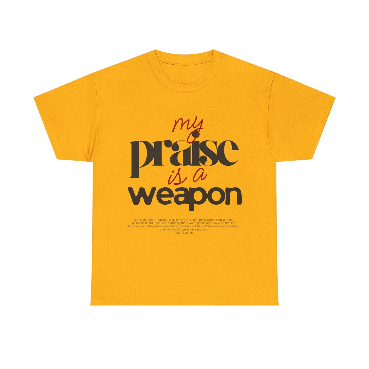 TWN My faith is a weapn Faith-Inspired Unisex Heavy Cotton Tee, Comfortable & Versatile Shirt for Everyday Wear
