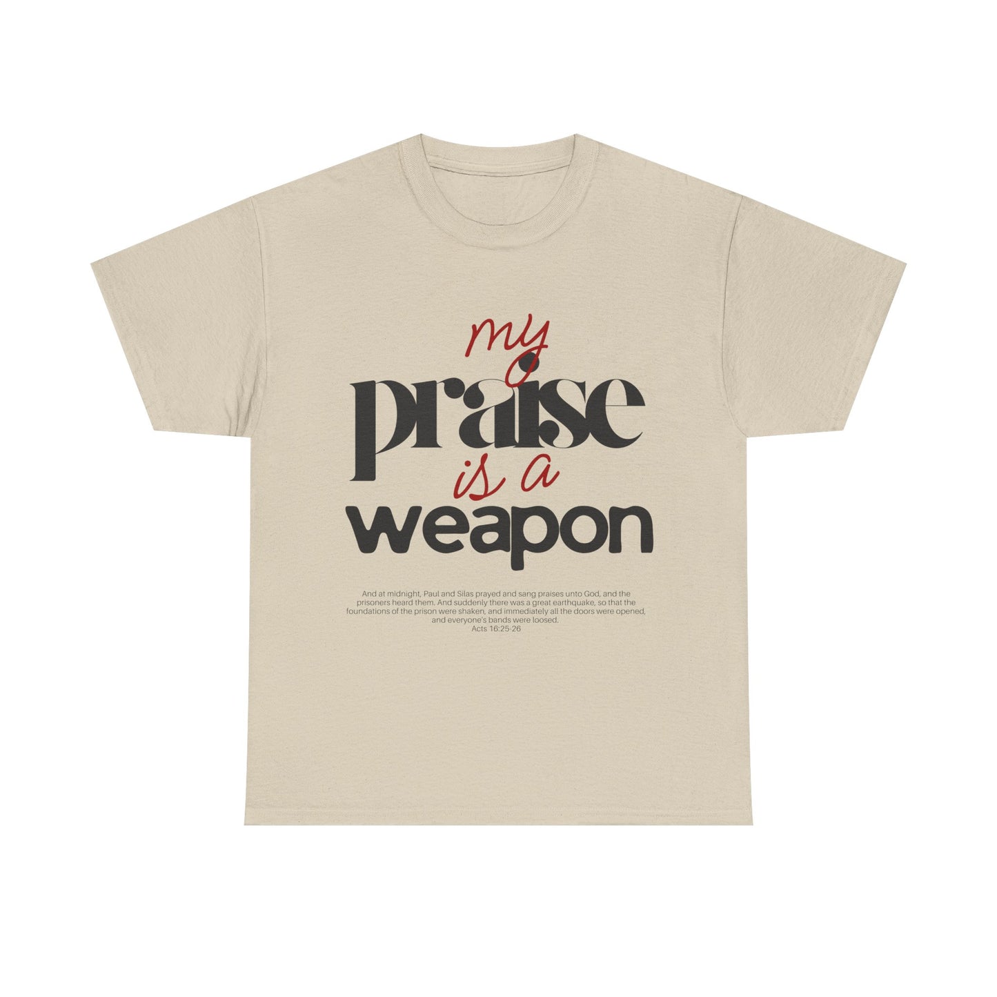TWN My faith is a weapn Faith-Inspired Unisex Heavy Cotton Tee, Comfortable & Versatile Shirt for Everyday Wear