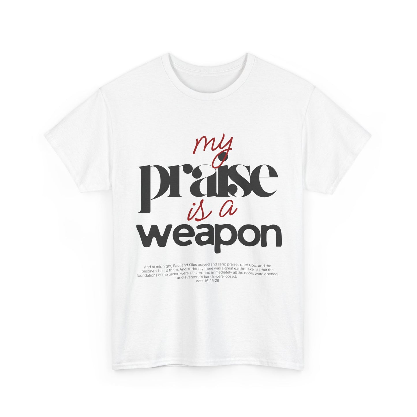 TWN My faith is a weapn Faith-Inspired Unisex Heavy Cotton Tee, Comfortable & Versatile Shirt for Everyday Wear
