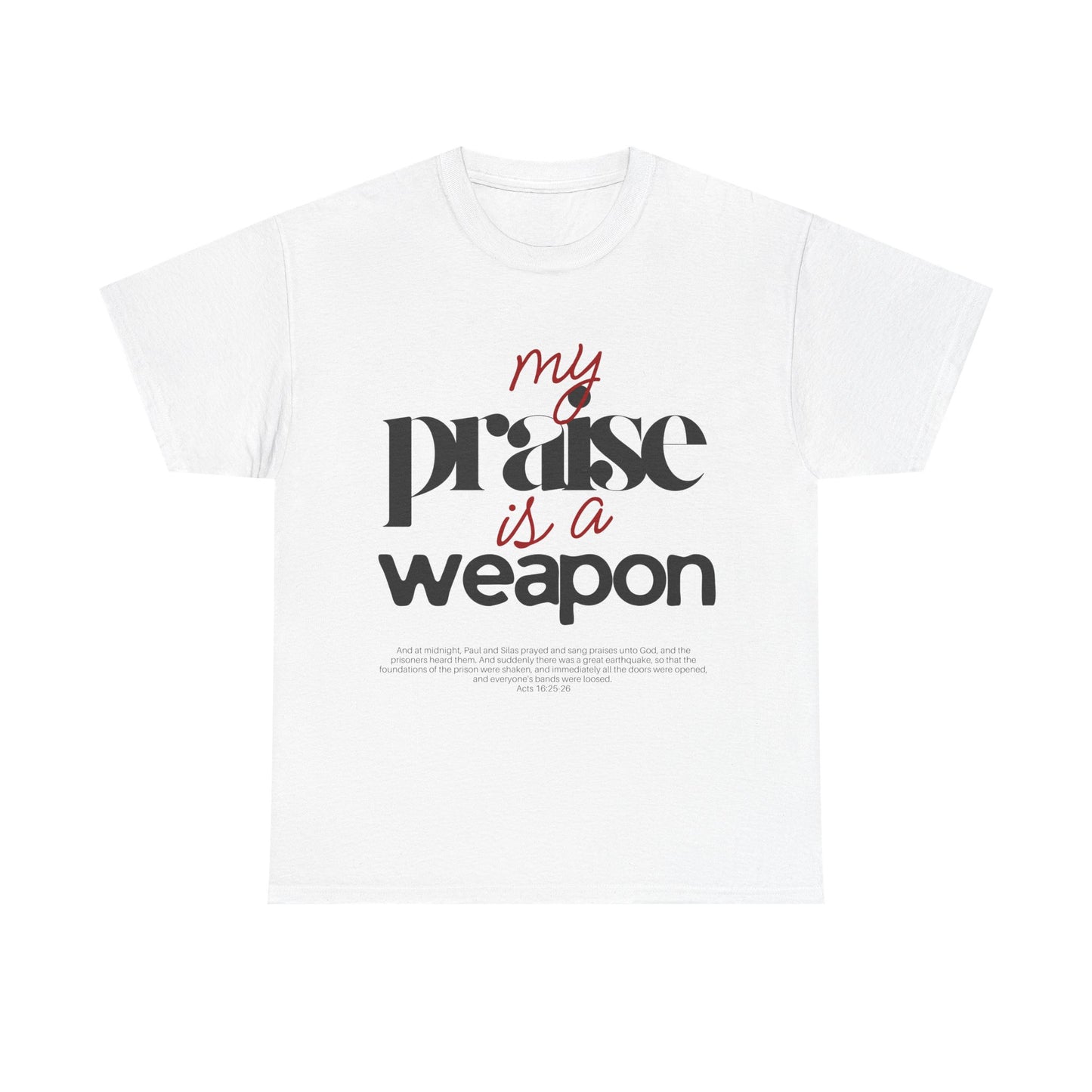 TWN My faith is a weapn Faith-Inspired Unisex Heavy Cotton Tee, Comfortable & Versatile Shirt for Everyday Wear