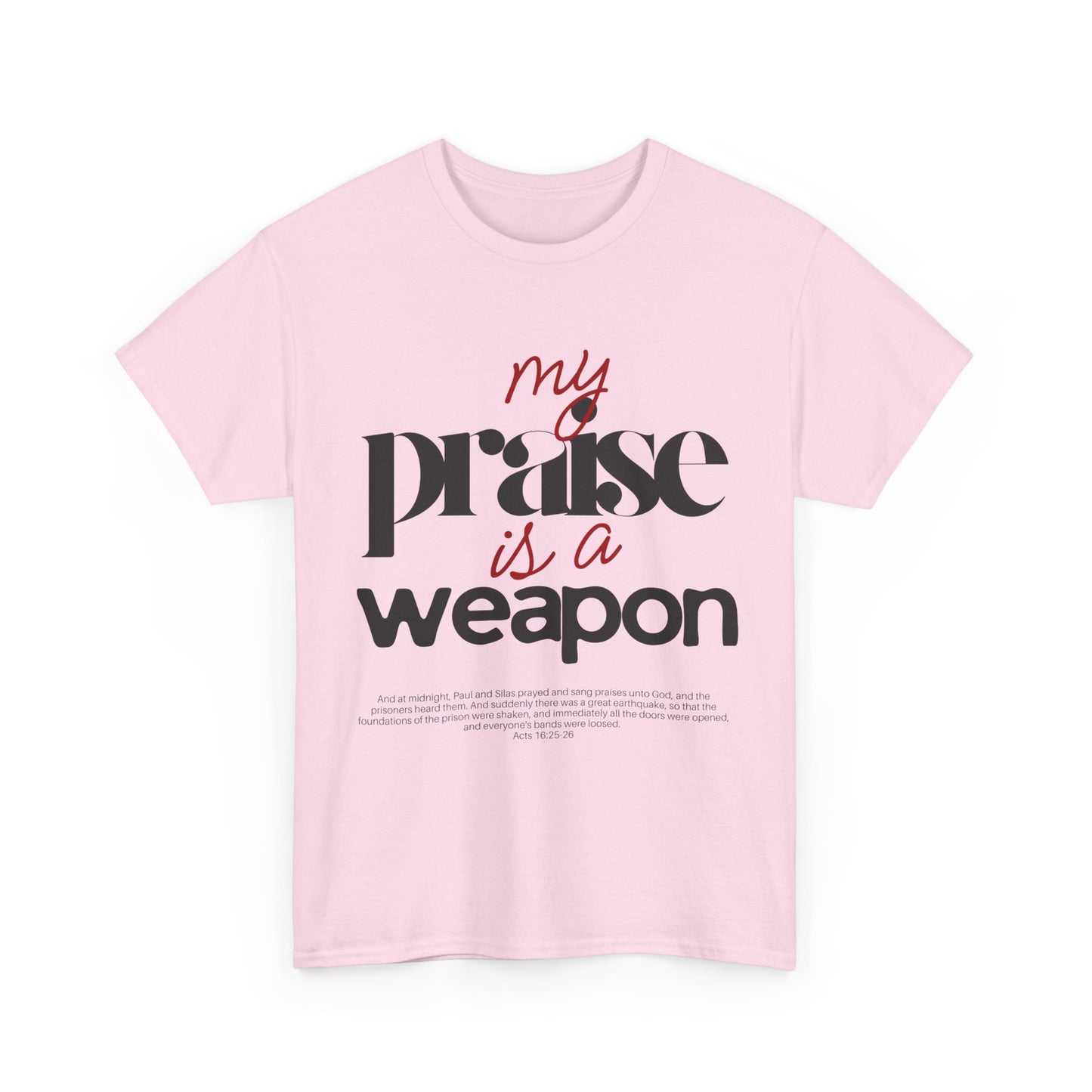 TWN My faith is a weapn Faith-Inspired Unisex Heavy Cotton Tee, Comfortable & Versatile Shirt for Everyday Wear