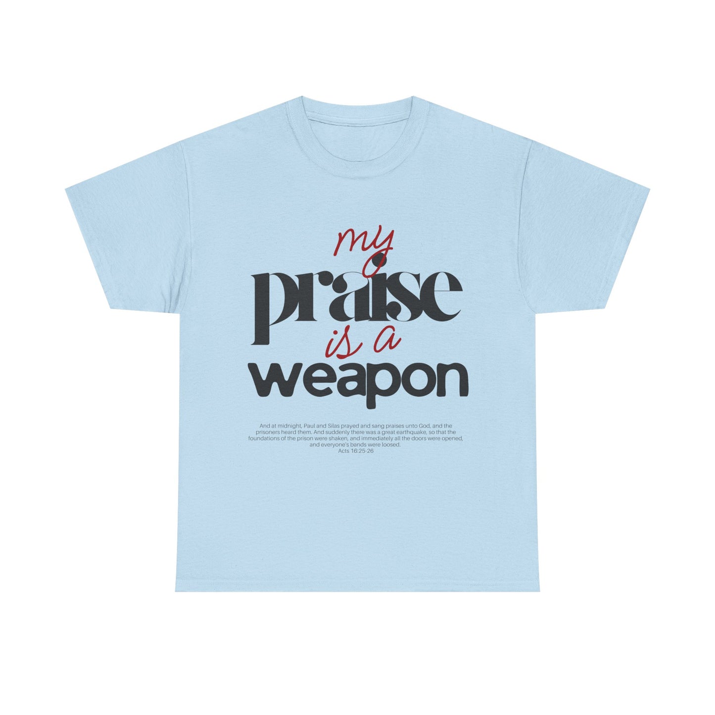 TWN My faith is a weapn Faith-Inspired Unisex Heavy Cotton Tee, Comfortable & Versatile Shirt for Everyday Wear