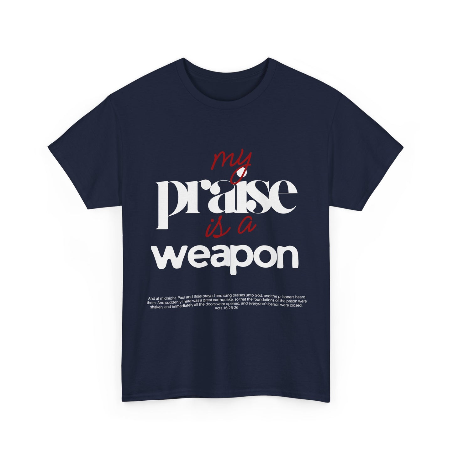 TWN My faith is a weapn Faith-Inspired Unisex Heavy Cotton Tee, Comfortable & Versatile Shirt for Everyday Wear