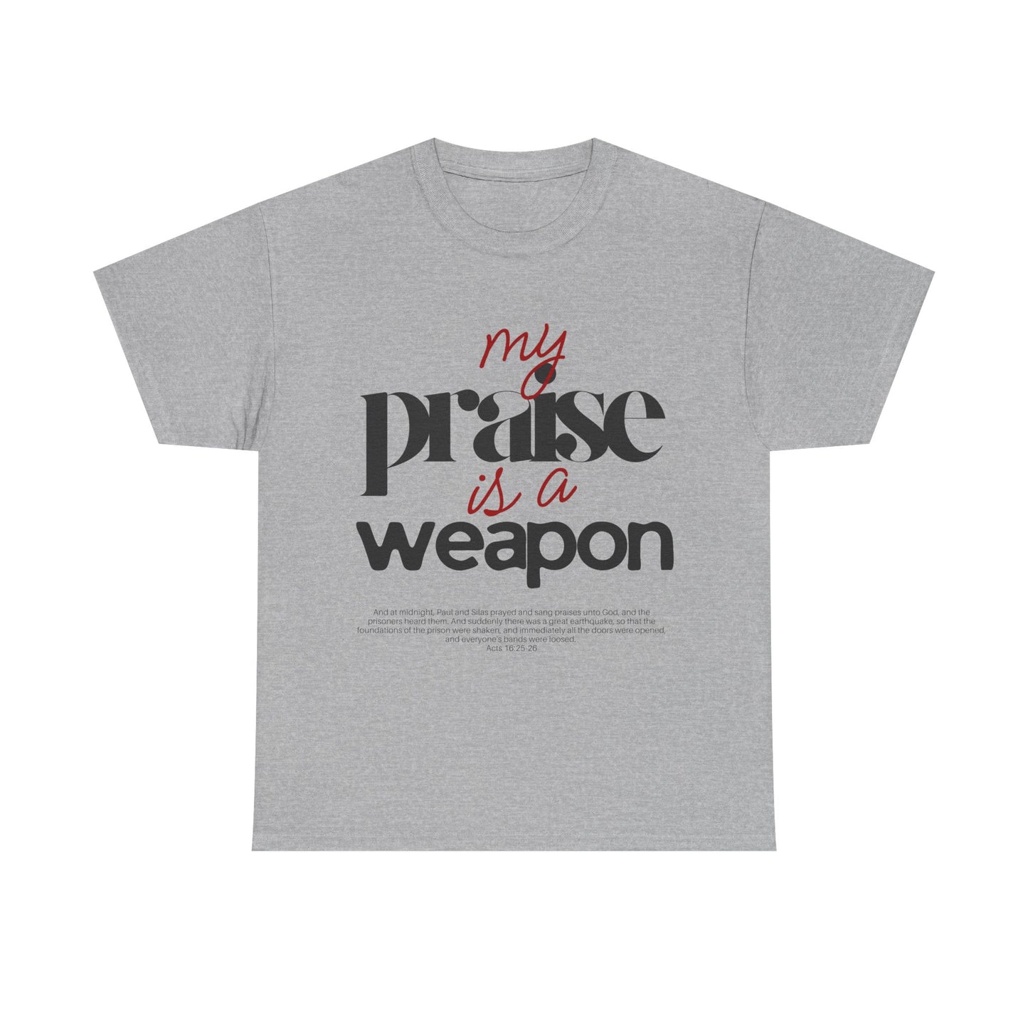 TWN My faith is a weapn Faith-Inspired Unisex Heavy Cotton Tee, Comfortable & Versatile Shirt for Everyday Wear