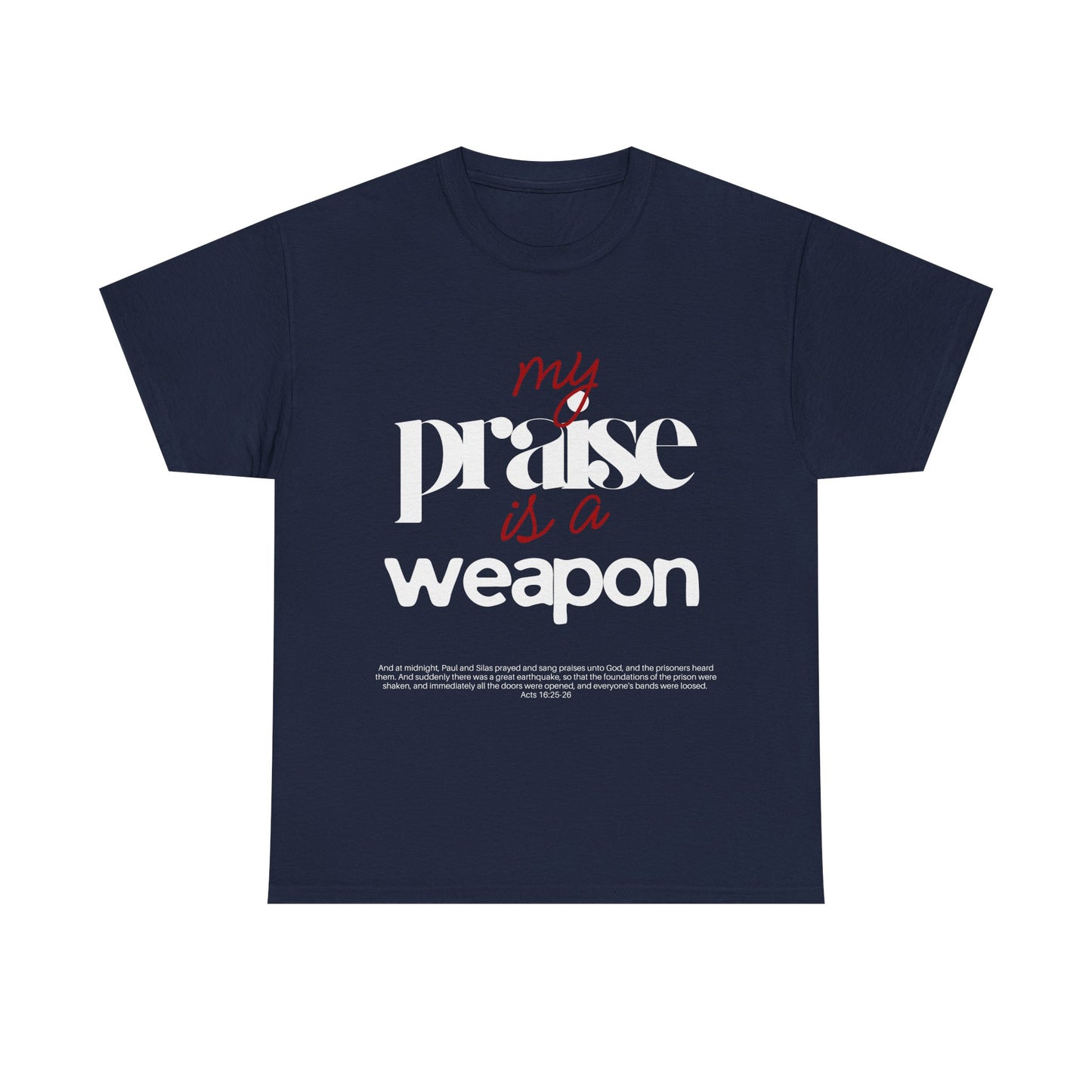 TWN My faith is a weapn Faith-Inspired Unisex Heavy Cotton Tee, Comfortable & Versatile Shirt for Everyday Wear