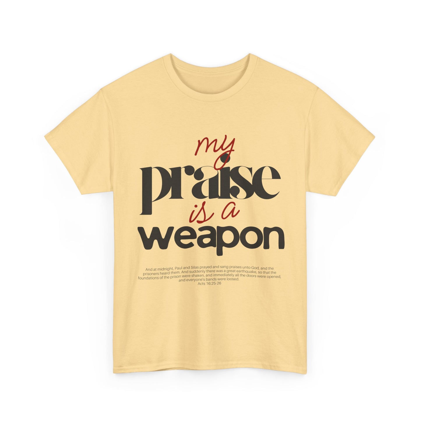 TWN My faith is a weapn Faith-Inspired Unisex Heavy Cotton Tee, Comfortable & Versatile Shirt for Everyday Wear