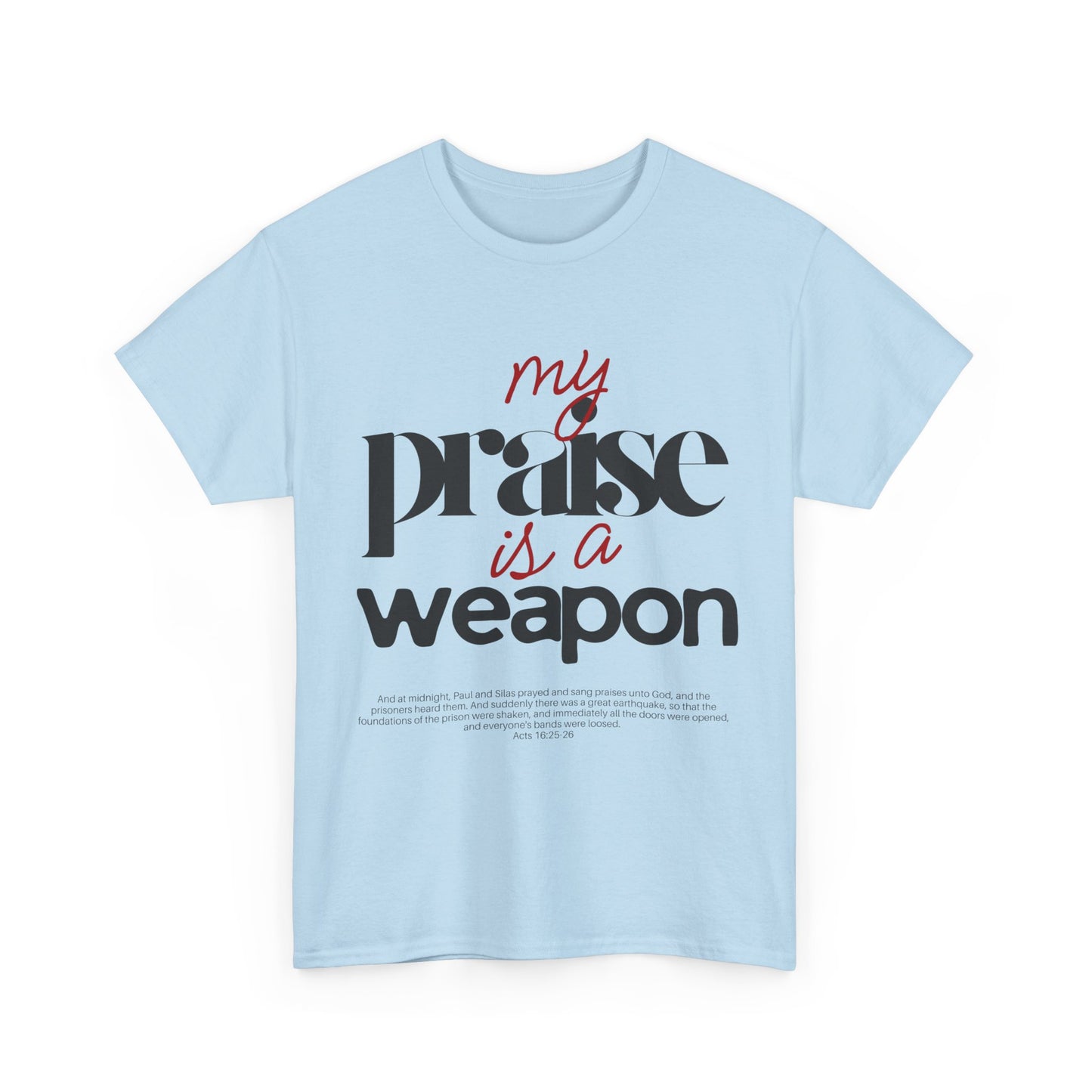TWN My faith is a weapn Faith-Inspired Unisex Heavy Cotton Tee, Comfortable & Versatile Shirt for Everyday Wear