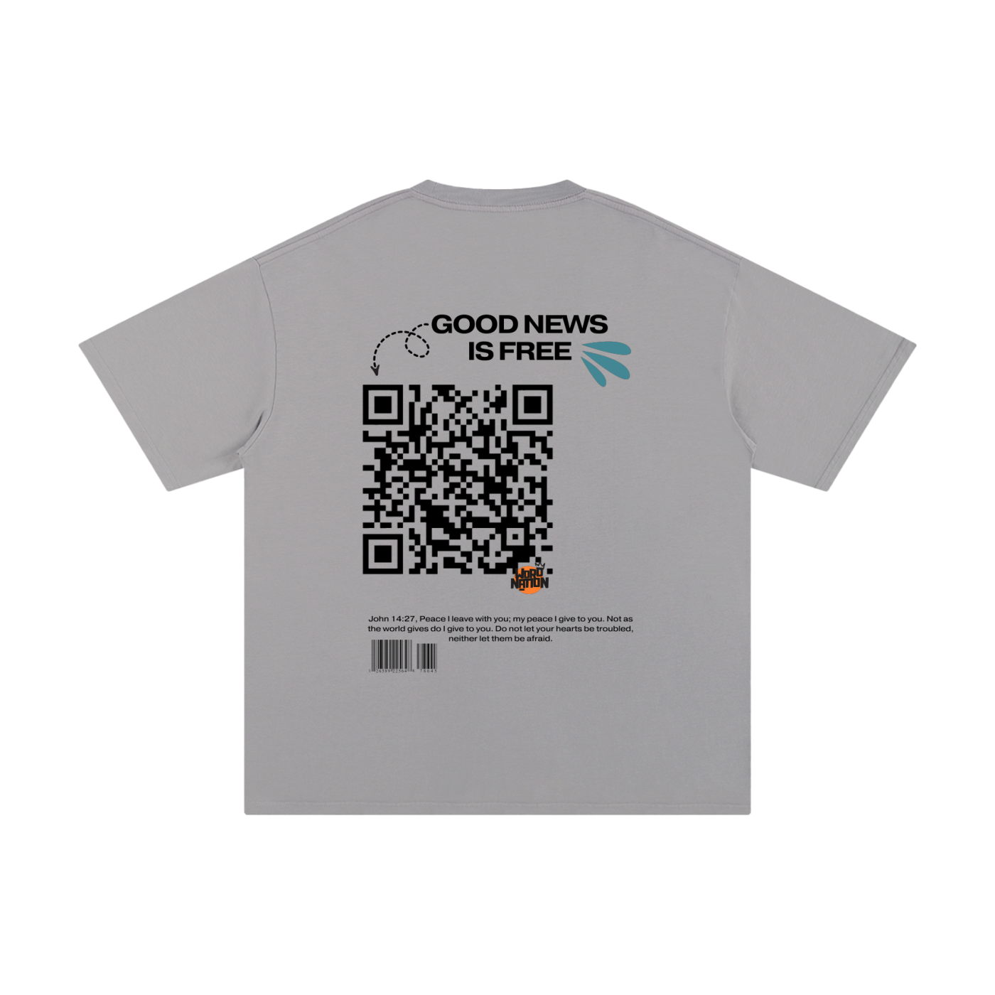 The Word Nation Good News is Free Unisex T-shirt | Spread the word with a Tee | Round neck | 100% cotton