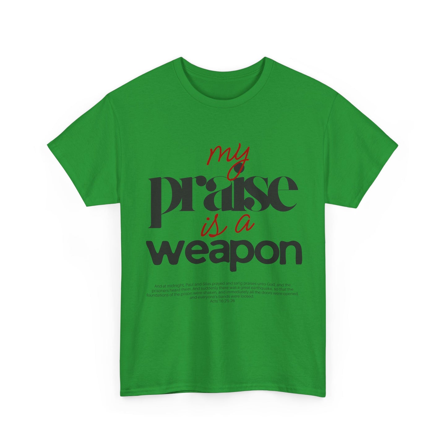TWN My faith is a weapn Faith-Inspired Unisex Heavy Cotton Tee, Comfortable & Versatile Shirt for Everyday Wear