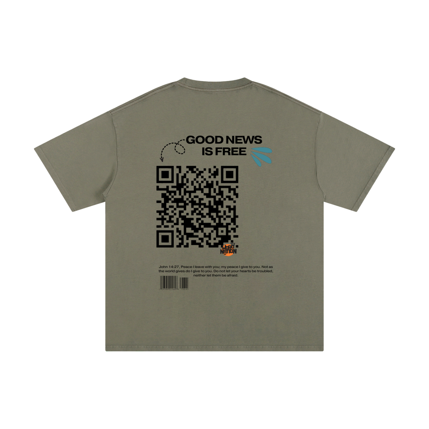 The Word Nation Good News is Free Unisex T-shirt | Spread the word with a Tee | Round neck | 100% cotton