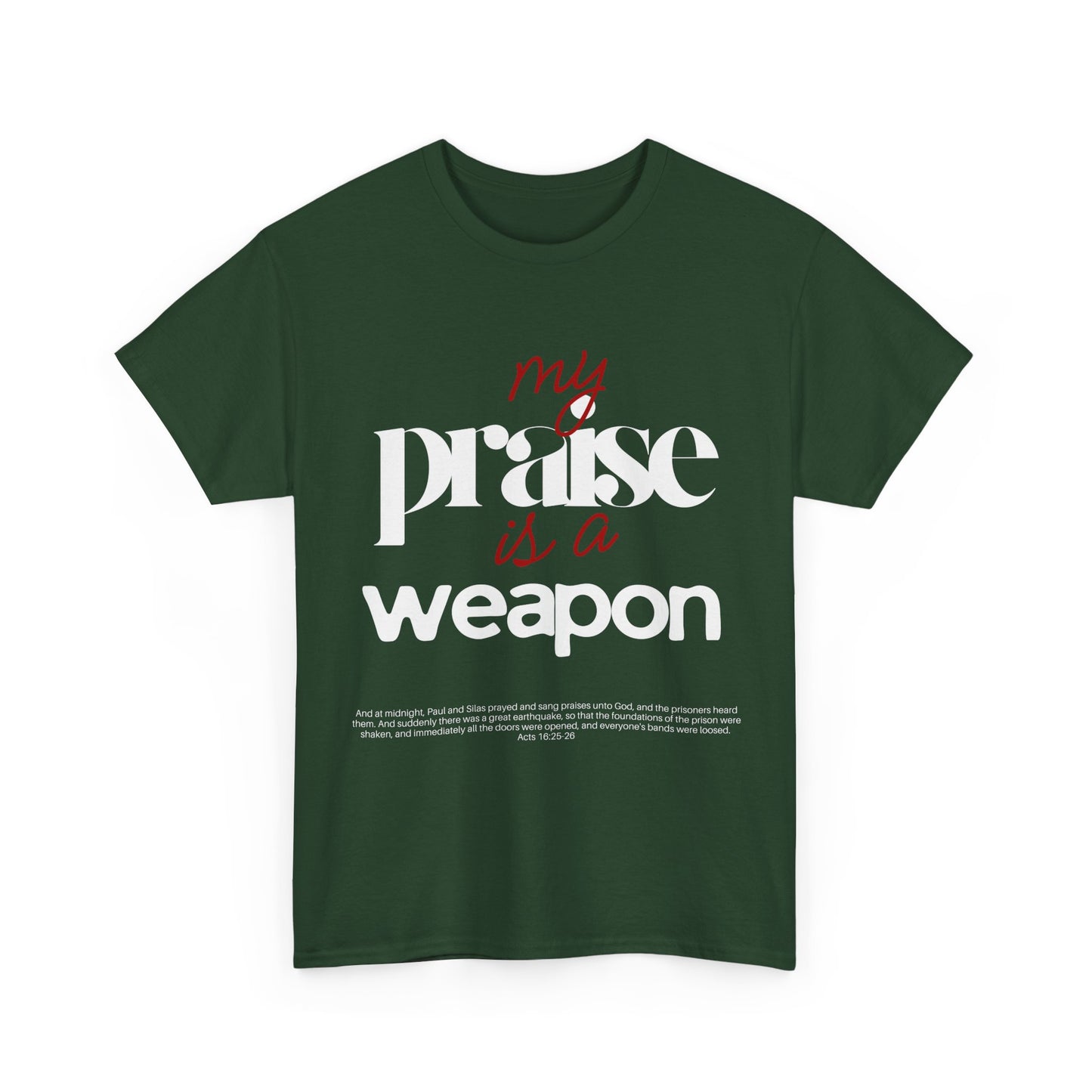 TWN My faith is a weapn Faith-Inspired Unisex Heavy Cotton Tee, Comfortable & Versatile Shirt for Everyday Wear