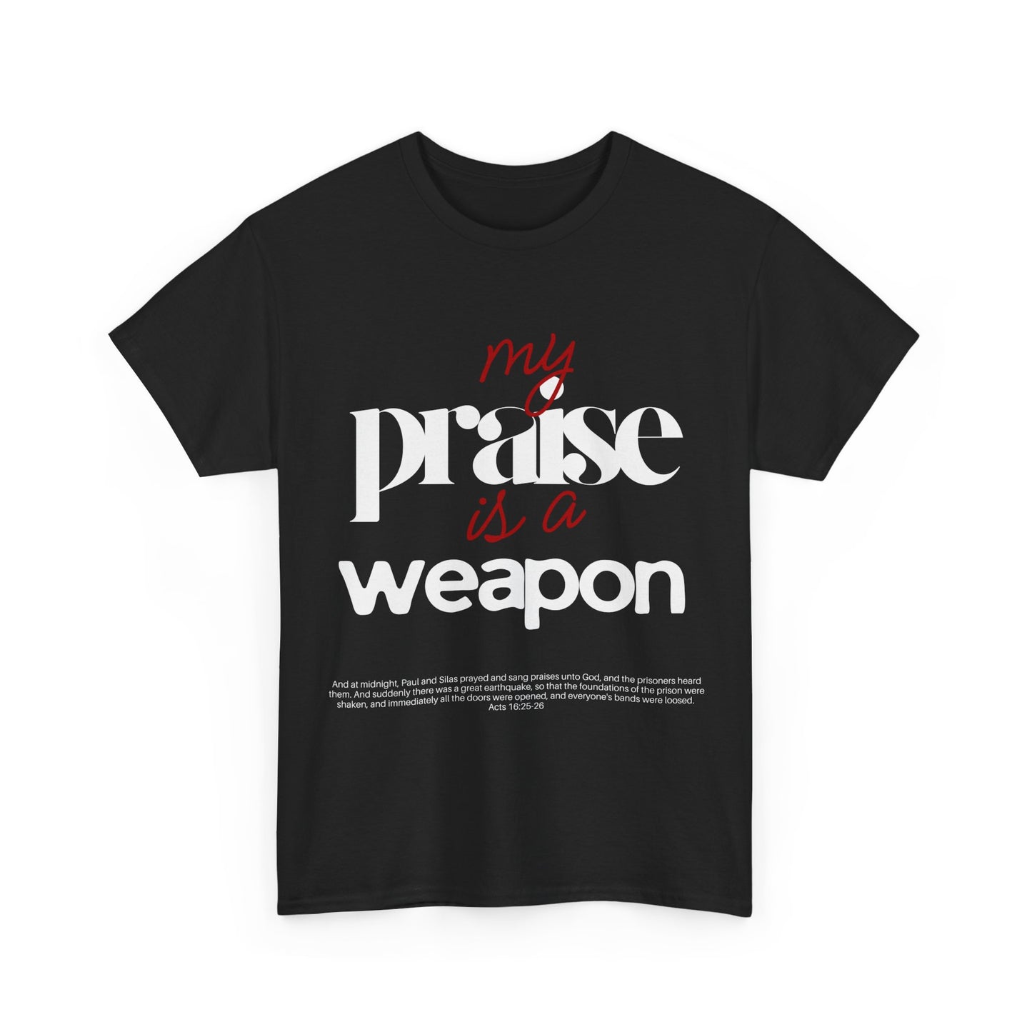 TWN My faith is a weapn Faith-Inspired Unisex Heavy Cotton Tee, Comfortable & Versatile Shirt for Everyday Wear