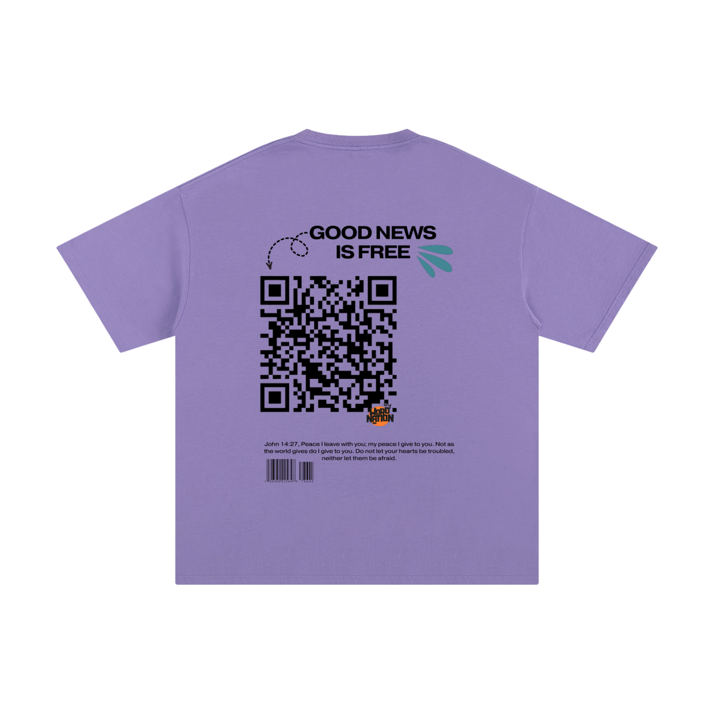 The Word Nation Good News is Free Unisex T-shirt | Spread the word with a Tee | Round neck | 100% cotton
