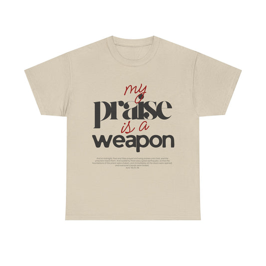 TWN My faith is a weapn Faith-Inspired Unisex Heavy Cotton Tee, Comfortable & Versatile Shirt for Everyday Wear