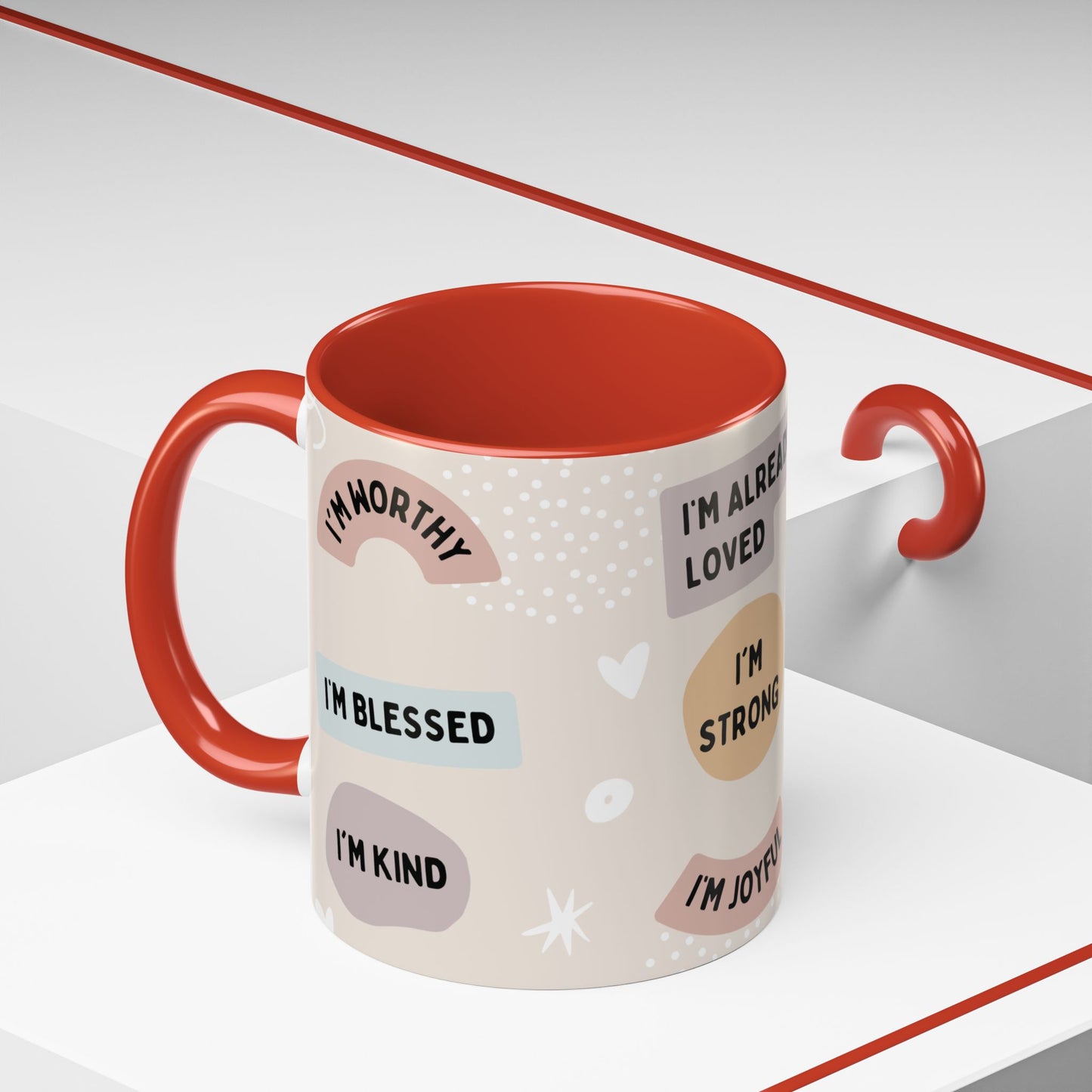 Inspirational Coffee Mug with Positive Affirmations, Motivational Mug for Daily Encouragement, Gift for Friends, Spiritual Drinkware, [...]