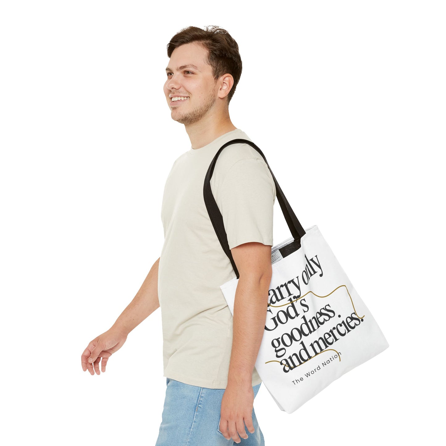 Inspirational Tote Bag, Faithful Gift, Motivational Shopping Bag, Christian Message, Everyday Use, Spiritual Quote