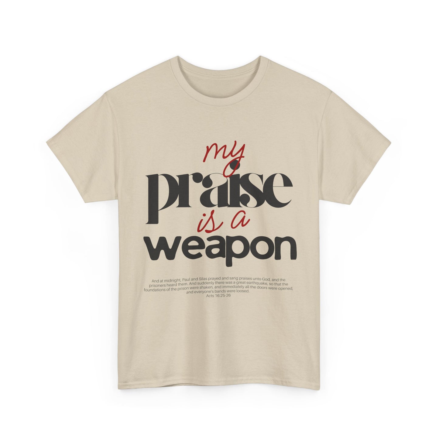 TWN My faith is a weapn Faith-Inspired Unisex Heavy Cotton Tee, Comfortable & Versatile Shirt for Everyday Wear