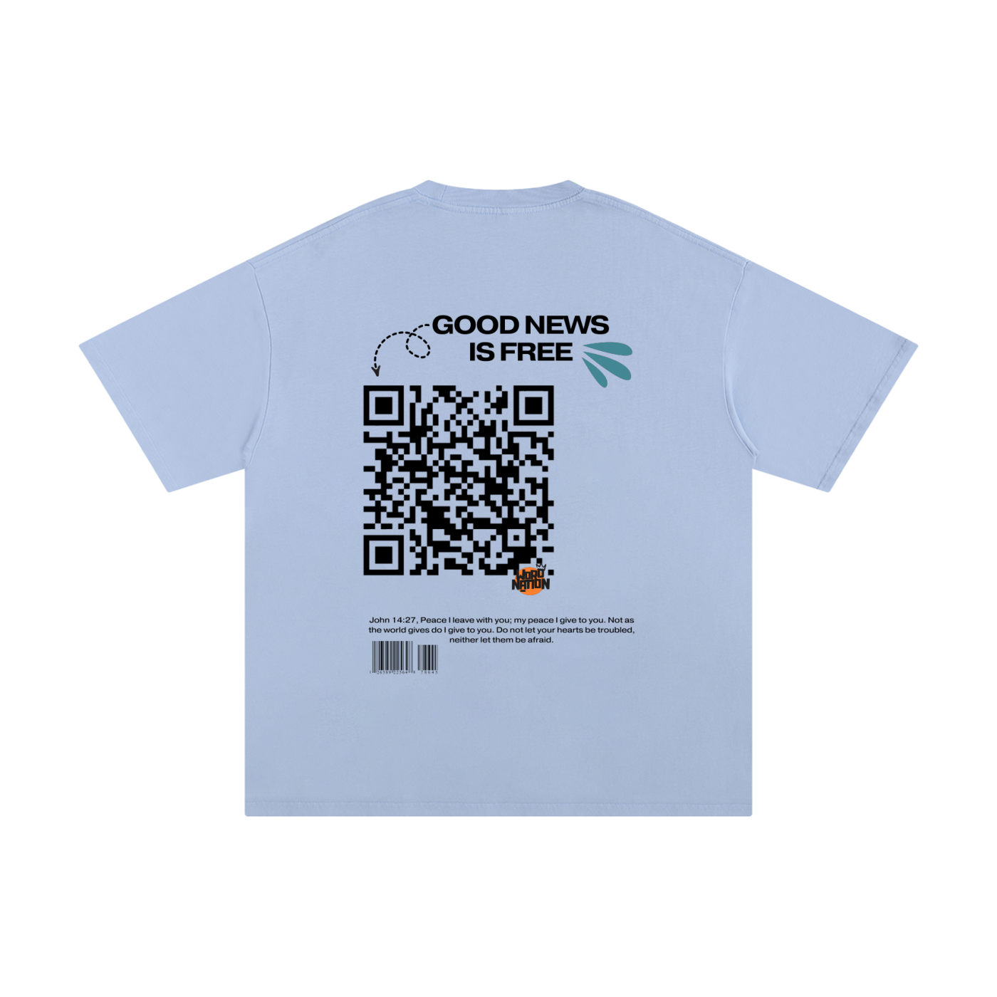 The Word Nation Good News is Free Unisex T-shirt | Spread the word with a Tee | Round neck | 100% cotton
